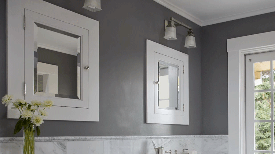 Cute Clean White best gray paint colors for bathroom