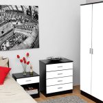 Cute complete glossbrand black high gloss bedroom furniture ready assembled
