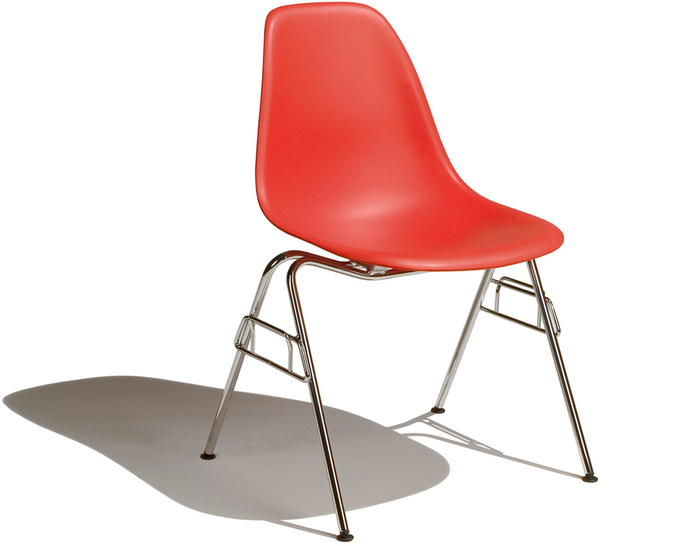 Cute Eames® Molded Plastic Side Chair With Stacking Base plastic stacking chairs