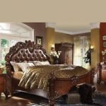 Cute Formal Luxury Antique Vendome Cherry Eastern King Size Bed Bedroom Furniture antique bedroom furniture