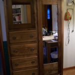 Cute Good Looking Bedroom Furniture Design Using Antique Chifferobe With Mirror  : Handsome antique wardrobe with mirror
