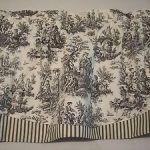 Cute Image is loading NEW-BLACK-ON-WHITE-WAVERLY-Rustic-Toile-Striped- waverly toile curtains