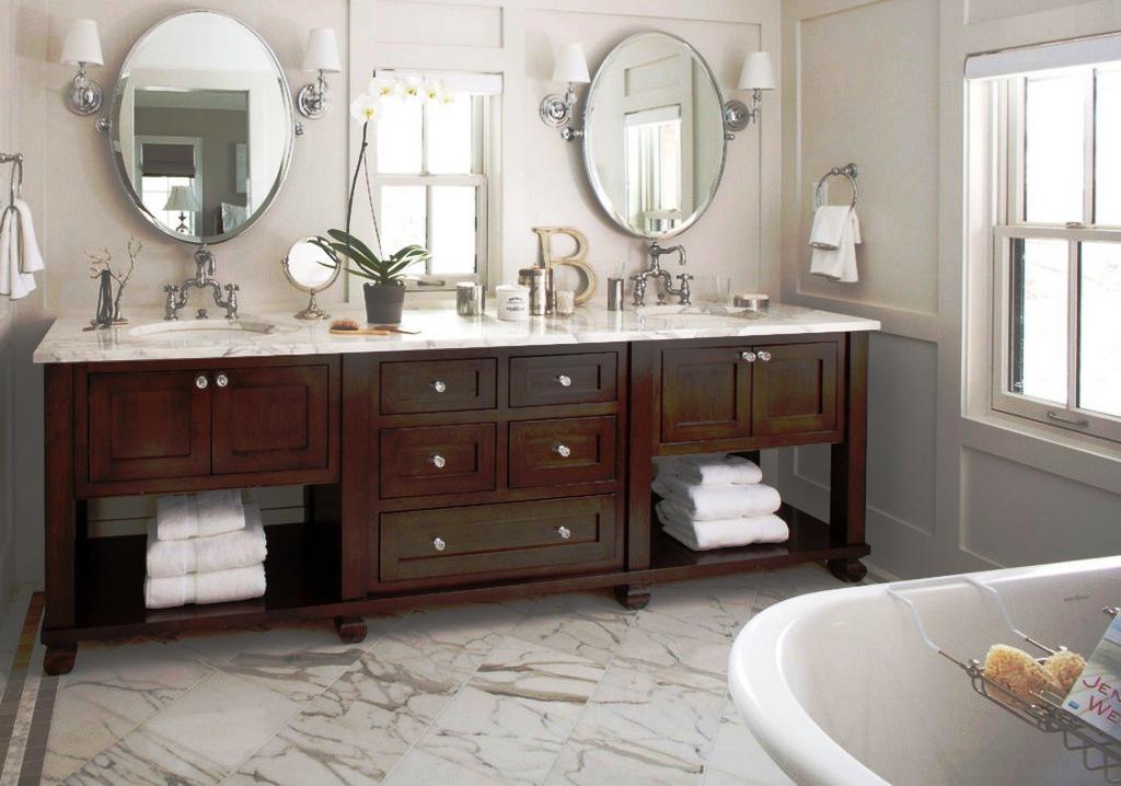 Cute Image of: Frameless Oval Bathroom Mirrors frameless oval bathroom mirrors