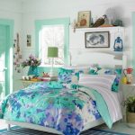Cute outstanding girls bedrooms | ... Teenage Girl Bedroom Blue Flower Themes themed room ideas for teenage girl