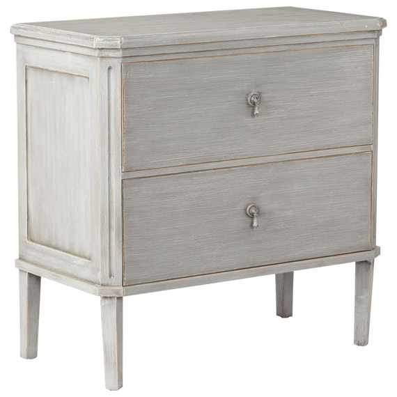 Cute ... Rocca Painted Wood Chest of Drawers, Small - Grey ... small wooden chest of drawers