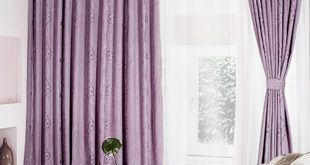 Cute Romantic Lilac Polyester Blackout Curtain For Living Room lilac blackout curtains