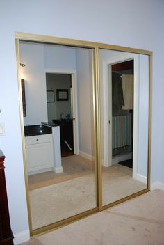 Cute Spray paint the brass on the mirror closet doors? Karau0027s Korner: Closet covering mirrored closet doors