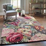 Cute Stapleton Rugs 45302 in Rosewood by Sanderson pink floral area rug