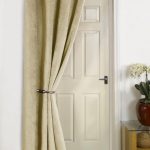 Cute  thermal door curtain with eyelet heading