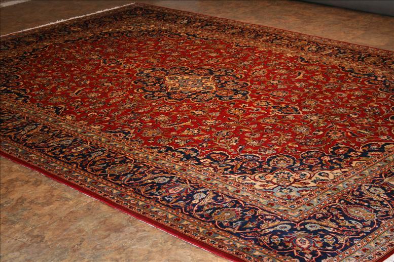 Elegant 656 Kashan rugs - This Traditional rug is approx imately 9 feet 5 red persian rug