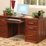 Elegant Amish Flat Top Home Office Desk wood desks for home office