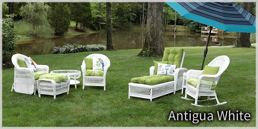Elegant Antigua White Wicker Outdoor Patio Furniture white wicker patio furniture