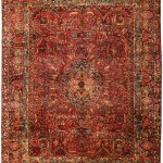 Elegant Antique Sarouk Persian Rug 43559 - by Nazmiyal - for den/study vintage persian rugs