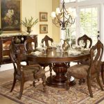 Elegant big round formal dining room tables | Worcester Oval to Round Formal round dining room table sets