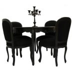 Elegant black goth chairs | ... Furniture Black Dining Room Table and 4 Chairs black dining room chairs