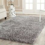 Elegant Cheevers Handmade Gray Area Rug thick plush area rugs