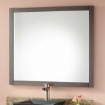Elegant Everett Vanity Mirror - Ash Gray framed bathroom vanity mirrors
