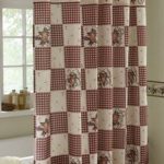 Elegant Hearts and Stars Shower Curtain rustic country shower curtains