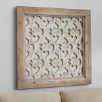 Elegant Hempstead Carved Wood Wall Art Panel #potterybarn carved wood wall art panels