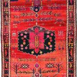 Elegant Home Chic Raleigh - Persian rug, bright colored rug, pink and orange bright persian rug
