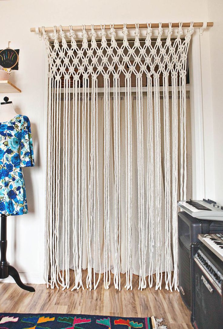 Elegant How-To: Macrame Curtains. Door CurtainsCloset ... beaded curtains for closet doors