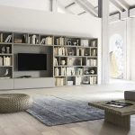 Elegant Living room wall unit with side panels, shelves, TV compartment and DVD wall shelving units for living room