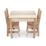 Elegant melissa and doug wooden table and 2 chairs set wooden toddler table and chairs