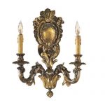Elegant Metropolitan Lighting Metropolitan Two-Light Wall Sconce antique wall candle holders