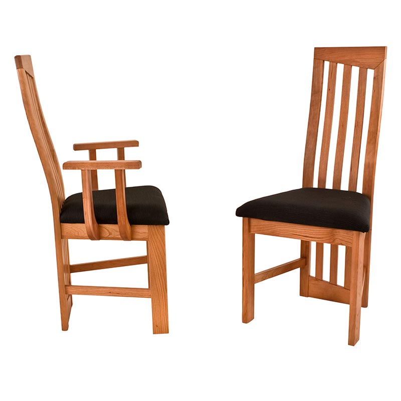Elegant Modern High Back Cherry Dining Chairs high back wooden dining chairs