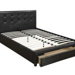 Elegant Queen Size Platform Bed Frame W/ Underbed Drawer queen size platform bed frame