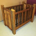 Elegant Rustic Barn Wood Baby Crib With Thick Posts rustic baby cribs