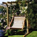 Elegant Single Swing With Frame - garden swings, swing seats, adirondack chairs, garden swing seat