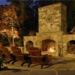 Elegant Stout Landscape in Los Angeles, CA; outdoor fireplace outdoor fireplace patio