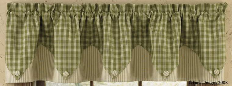 Elegant Sturbridge Valance Green country valances