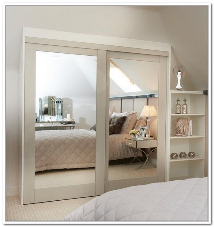 Elegant Stylishly Space-Saving Sliding Mirror Closet Doors | Home Decor News mirrored sliding closet doors