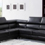 Elegant Valencia Corner Midnight Black H8582LHF black leather corner sofa