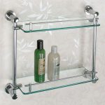 Elegant Zoom glass shelving for bathroom