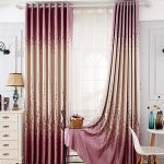 Cozy Country Purple Jacquard Blackout Ready Made Floral Curtains floral pattern curtains