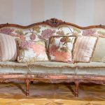 Cute Floral upholstery fabric in light colors, modern furniture for living room floral sofas and chairs