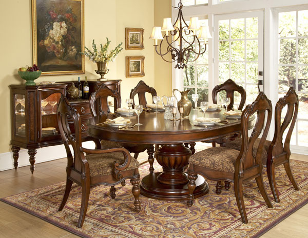 Cute big round formal dining room tables | Worcester Oval to Round Formal Dining formal round dining room sets