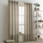 Unique Linen Cotton Grommet Curtain - Flax | west elm grommet window panels