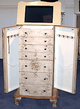 Ideas of Inside the White Jewelry Armoire antique white jewelry armoire