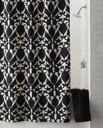 Ideas of Silhouette Floral Shower Curtain - Neiman Marcus black and white floral shower curtain