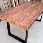 Images of Custom Outdoor/ Indoor Exposed Edge Rustic Industrial Reclaimed Wood Dining  Table reclaimed wood dining table