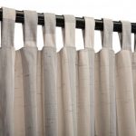 Images of Decade Pewter Sunbrella Outdoor Curtains Tab Top tab top curtains with buttons