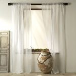 Images of Sheer Linen Curtain - White | west elm white linen curtains
