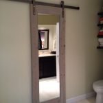 Images of Sliding bathroom door. Gray toned antique wood. sliding doors for bathroom entrance
