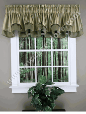 Stunning Windsor Valance - Olive kitchen curtain valances