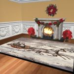 Best Second Life Marketplace Currier And Ives Christmas Rug 6 large christmas rugs