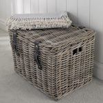 New Fishermanu0027s Wicker Basket - Large at Store. Chunky lidded rattan Storage large wicker storage baskets
